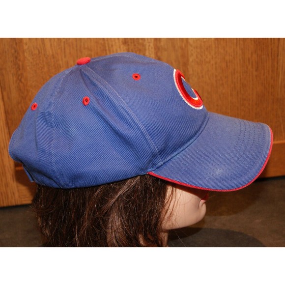 VTG Chicago Cubs Blue Hat Cap Red Trim Genuine Merch - Picture 3 of 7